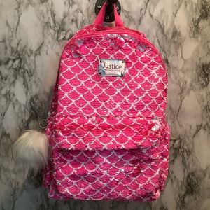 Justice flip sequin backpack